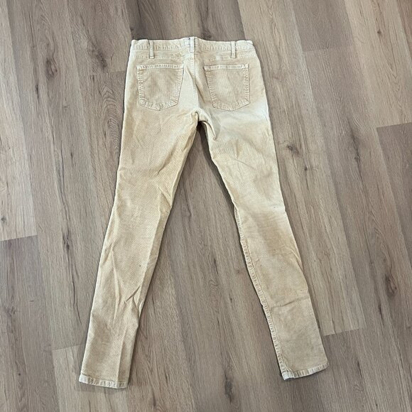 Current / Elliott Tan Beige Cream Corduroy Pants Jeans Skinny Size 29 - Picture 6 of 7